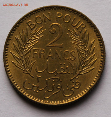Тунис. 2 франка 1941 UNC - 4