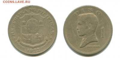 Филиппины 1 писо 1972 до 22.00 мск. 05.11.2021 - филиппины 1 писо 1972