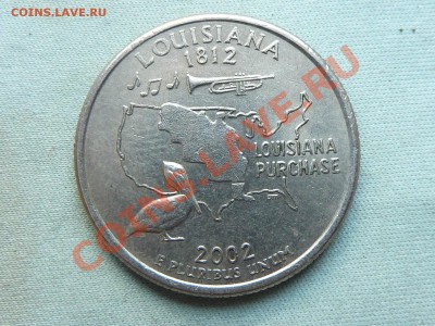 С РУБЛЯ USA QUARTER DOLLAR 2002г LOUISIANA до 6.11.11 в 22-0 - MEMO0002.JPG