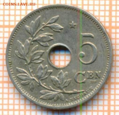 Бельгия 5 сантимов 1930 г., до 09.11.2021 г. 22.00 по Москв - Бельгия 5 сантимов 1930 3453