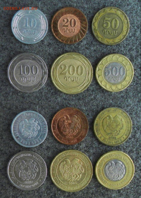 Армения – набор 6 монет (2003-2004) до 5.11 (22.00) - Армения – набор 6 монет (2003-2004) (10, 20, 50, 100, 200 и 500 драм)