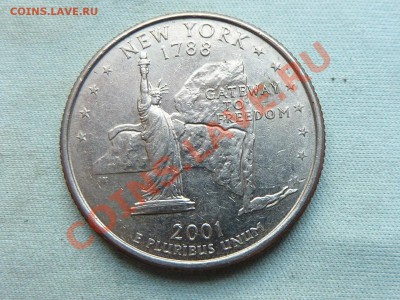 С РУБЛЯ USA QUARTER DOLLAR 2001г. NEW YORK до 6.11.11 в 22-0 - MEMO0008.JPG