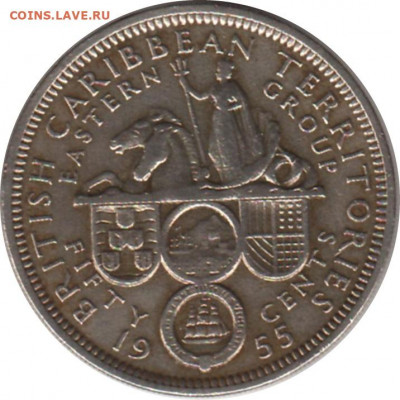 Восточные Карибы, 50 центов, 1955 до 11.11. 22-00 - 2