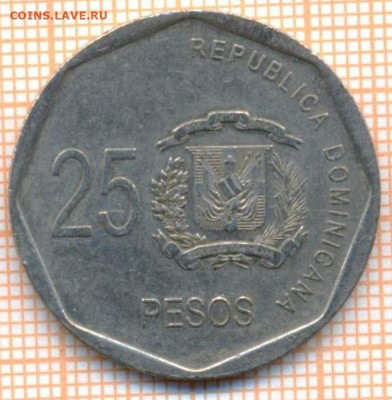 Доминикана 25 песо 2005 г., до 12.11.2021 г. 22.00 по Москве - Доминикана 25 песо 2005 3780а