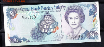 Каймановы острова 2001  1 $пресс до 10 11 - 159