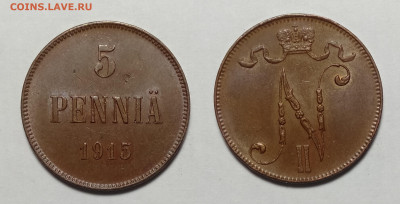 5 пенни 1915unc  до 13.11.2021 - 5-15
