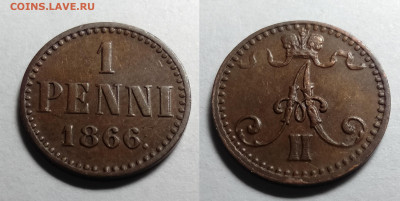 1 пенни 1866 UNC  до 13.11.2021 - 1п-1866