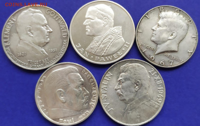 5 монет Сталин, Кенеди, Павел, Клемент До16.11.2021 21.00мск - 1634806226920
