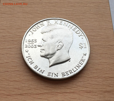 Крона Британские Виргинские острова 1 доллар 2003 Кеннеди - IMG_1684.JPG