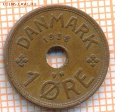 Дания 1 эре 1938 г., до 17.11.2021 г. 22.00 по Москве - Дания 1 эре 1938 3783