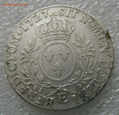 Королевство Франция. Людовик XV. 1 ЭКЮ 1727 года. - 1Экю1727 (5).JPG