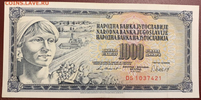 Югославия 1000 динар 1981г. до 16.11 до 22:00мск с1р. - IMG_1558