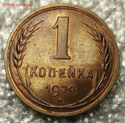 1 копейка 1924 unc. Зеркальное поле. - IMG_20211113_093255