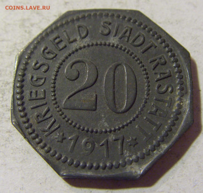 Нотгельд 20 пф 1917 Растатт №1 17.11.2021 22:00 МСК - CIMG5735.JPG
