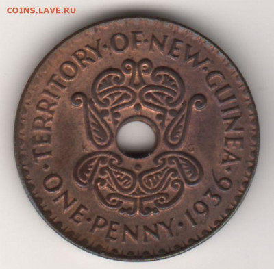 Новая Гвинея, 1 пенни 1936 до 22.11. - 2