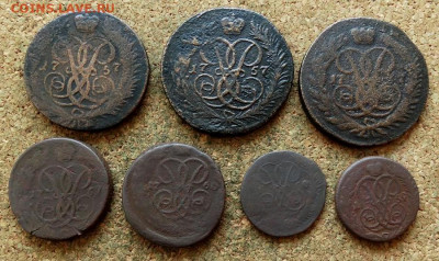 7 монет Елизаветы 1757-1760 До 22.11.2021 22-00 Москве - 1.JPG