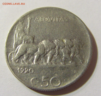 50 чентезимо 1920 рубчатый Италия №1 23.11.21 22:00 М - CIMG8069.JPG