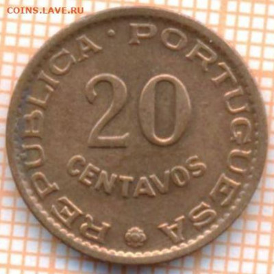 Мозамбик 20 сентаво 1961 г., до 25.11.2021 г. 22.00 по Моск - Мозамбик 20 сентаво 1961 3824а