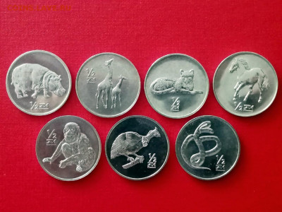 2 чона 7 монет из серии Мир Животных - 1