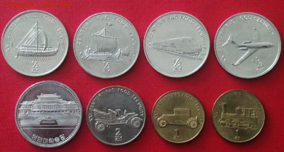 набор юбилейки Северной Кореи 8 монет до 25.11.2021 года - 1