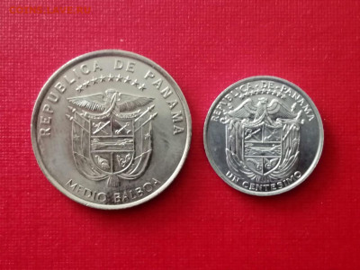 лот юбилейки Панама 2 монеты до 25.11.2021 года - 1