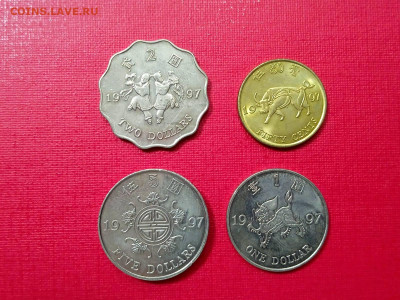 Возврат Гонконга под юрисдикцию Китая 50ц,1$,2$,5$ - 2