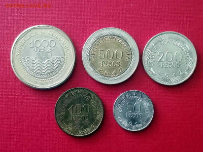 Колумбия набор монет 2012 года до 25.11.2021 года - 3
