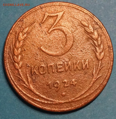 3 копейки 1924 год. До 23.11.21г - 56