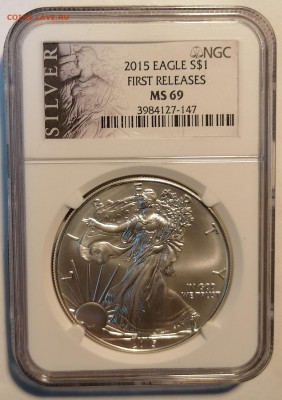 доллар 2015 США Шагающая Свобода ngc ms69 - 1