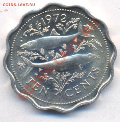 Багамские о-ва 10 центов 1972 г.До 5.11.11 г. 21-00 МСК. - 10 ц. 72