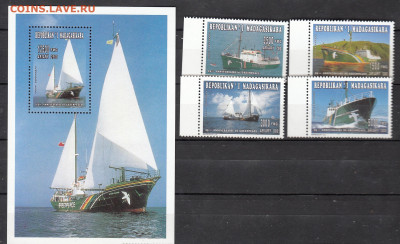 Мадагаскар 1996 4м+блок корабли до 29 11 - 4б