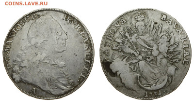 Бавария. 1 талер 1771 г. До 25.11.21. - Р455.JPG