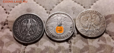 Германия 5 марок 35, 36. Польша 5 злотых 1933. До 25.11.21. - 20211123_171722