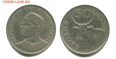 Гамбия 50 бутут 1971 26.11.2021 в 22:00 - гамбия 50 бутутов 1971