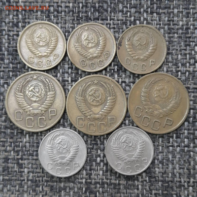 Ассорти 2-3-10 копеек 1946-1956 - 27-11-21 - 23-10 мск - 20211120_143556