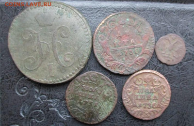 5 медных монет 18-19 века - 4