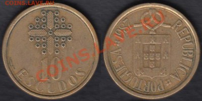 Португалия 10 эскудо 1987 до 05.11.2011 21-30 - Португалия 10 эскудо 1987
