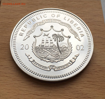 Крона Шайба Либерия 10$ долларов 2002 монеты Ватикана Папа - IMG_2410.JPG