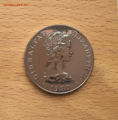 Крона Шайба Гибралтар 1 крона 1980 Горацио Нельсон корабль - IMG_1862.JPG