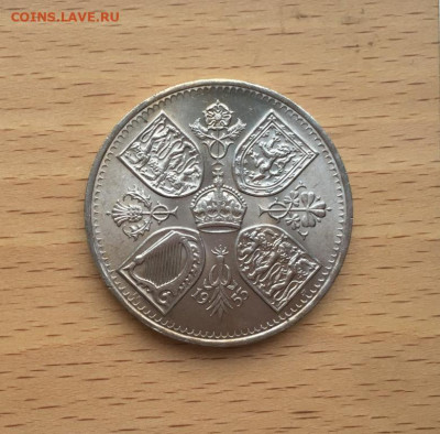 Крона Шайба Великобритания 5 шиллингов 1953 Коронация - krona_shajba_velikobritanija_5_shillingov_1953_koronacija_korolevy_elizavety (1)