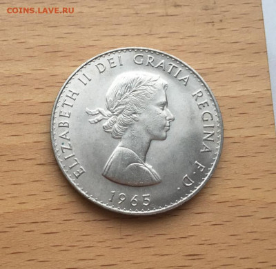 Крона Шайба Великобритания 5 шиллингов 1965 Черчилль - krona_shajba_velikobritanija_5_shillingov_1965_cherchill (1)