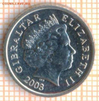 Гибралтар 5 пенсов 2003 г., до 02.12.2021 г. 22.00 по Москве - Гибралтар 5 пенсов 2003 3804