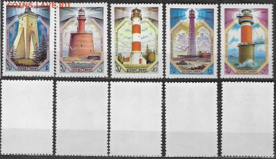 Марки СССР 1983. №5429-5433. Маяки Балтийского моря - 5429-5433