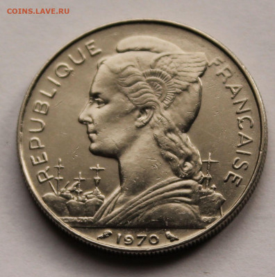 Реюньон Французский 100 франков 1970 Тираж-150 000! Нечастая - 4