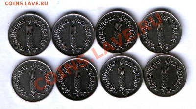 Франция 1 сантим 1962-70г. 8 шт. до 05.11.  21.30 - 235