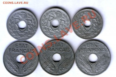 Франция 16 монет военого периода  1941-45г. до 05.11.  21.30 - 239