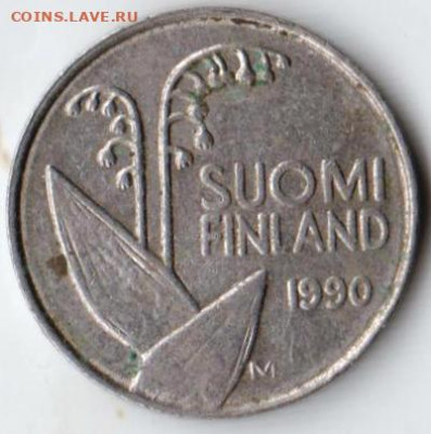 ФИНЛЯНДИЯ 10 пенни 1990 г. до 09.12.21 г. в 23.00 - 030