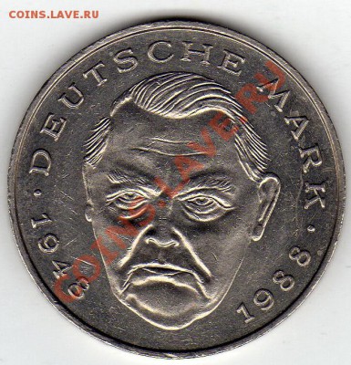 ГЕРМАНИЯ 2 МАРКИ 1988 F Л.ЭРХАРД ДО 07.11.11 В 22.00МСК(755) - img122