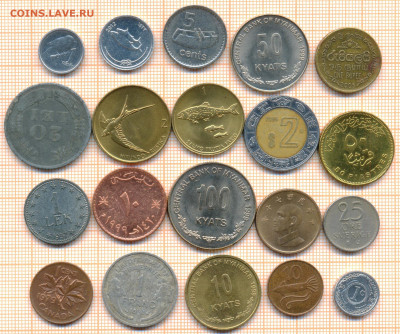 монеты разные 20 штук 12 от 5 руб. фикс цена - лист 12 001