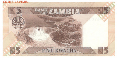 Замбия 5 квача 1980 (1988) год UNC - Замбия 5 квача 1980 (1988) Б